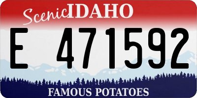 ID license plate E471592