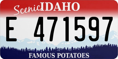 ID license plate E471597