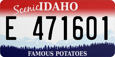 ID license plate E471601