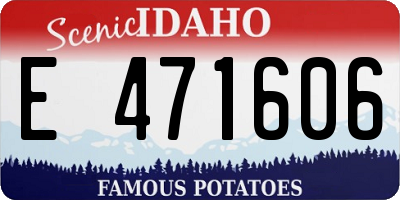 ID license plate E471606