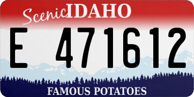 ID license plate E471612