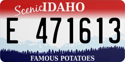 ID license plate E471613