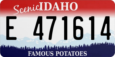 ID license plate E471614