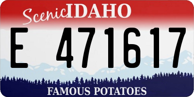 ID license plate E471617