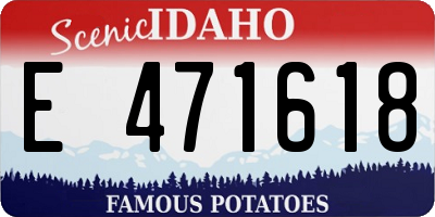 ID license plate E471618