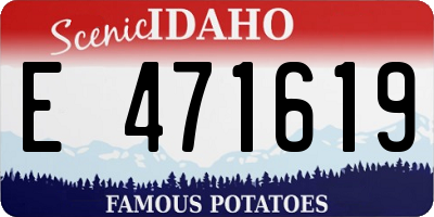 ID license plate E471619