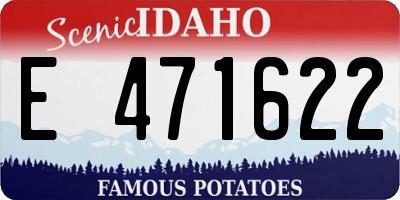 ID license plate E471622