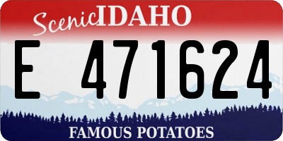 ID license plate E471624