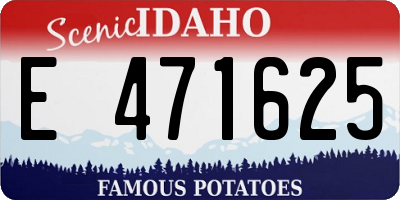 ID license plate E471625