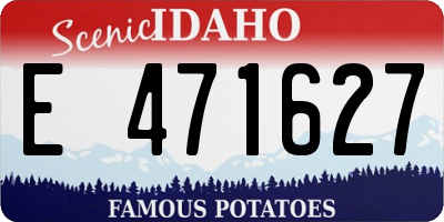 ID license plate E471627