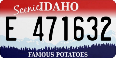 ID license plate E471632