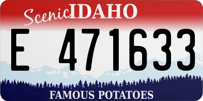 ID license plate E471633
