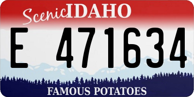 ID license plate E471634
