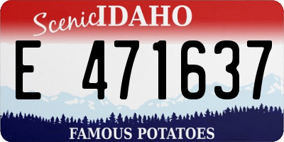 ID license plate E471637