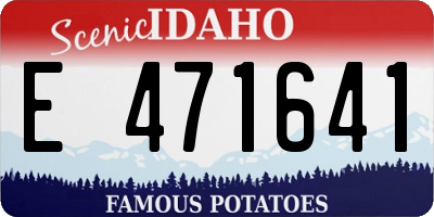 ID license plate E471641