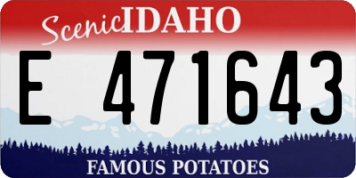 ID license plate E471643