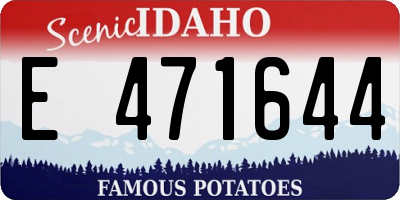 ID license plate E471644