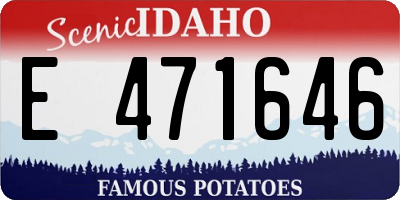 ID license plate E471646
