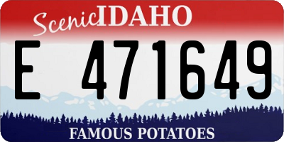 ID license plate E471649