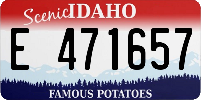 ID license plate E471657