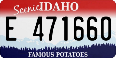 ID license plate E471660