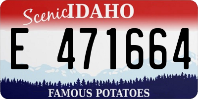 ID license plate E471664