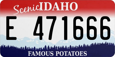 ID license plate E471666