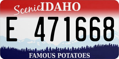 ID license plate E471668