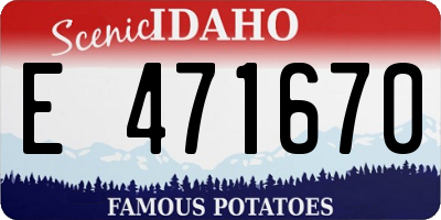 ID license plate E471670