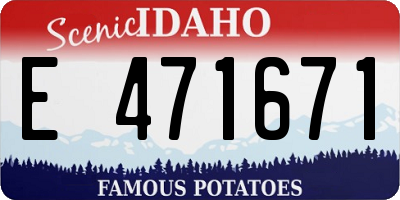 ID license plate E471671