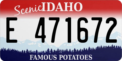 ID license plate E471672