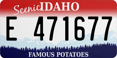 ID license plate E471677