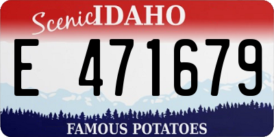 ID license plate E471679