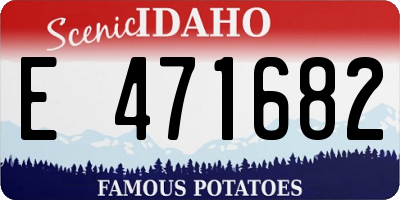 ID license plate E471682