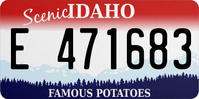 ID license plate E471683
