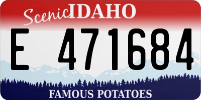 ID license plate E471684