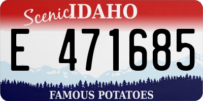 ID license plate E471685