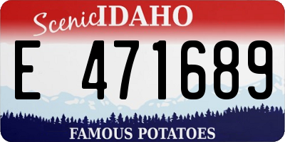 ID license plate E471689