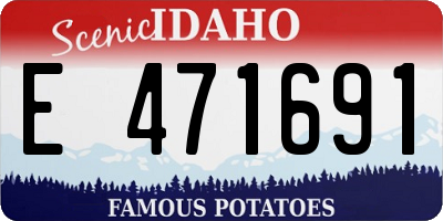 ID license plate E471691
