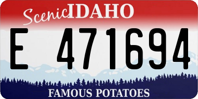 ID license plate E471694