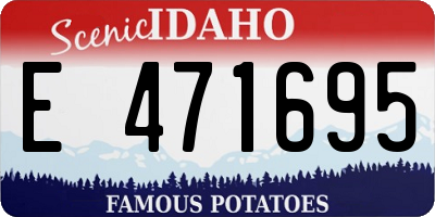 ID license plate E471695