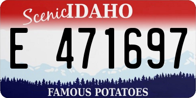 ID license plate E471697