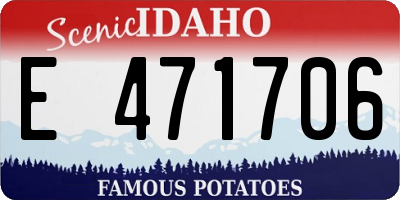 ID license plate E471706