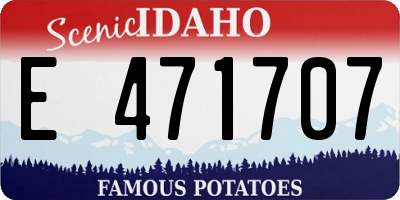 ID license plate E471707
