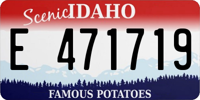 ID license plate E471719