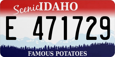 ID license plate E471729