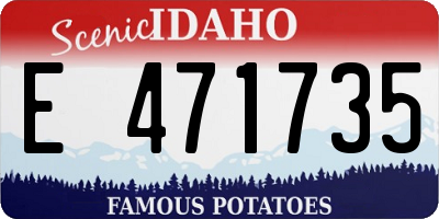 ID license plate E471735