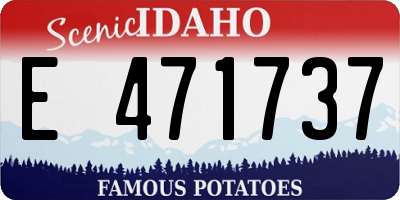 ID license plate E471737