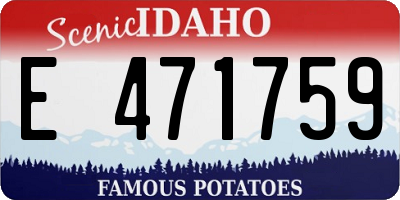 ID license plate E471759