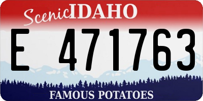 ID license plate E471763